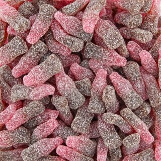 Bottiglie di Cola alla ciliegia e agrumi