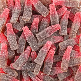 Bottiglie di cola alla ciliegia