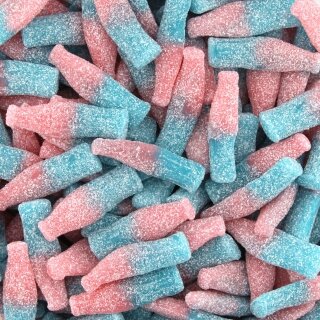 Bottiglia rosa e blu